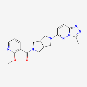 molecular formula C19H21N7O2 B6461391 2-methoxy-3-(5-{3-methyl-[1,2,4]triazolo[4,3-b]pyridazin-6-yl}-octahydropyrrolo[3,4-c]pyrrole-2-carbonyl)pyridine CAS No. 2549000-34-0