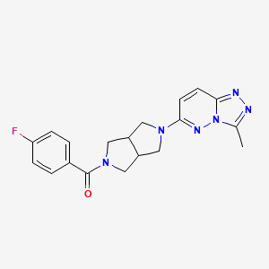 molecular formula C19H19FN6O B6461395 2-(4-fluorobenzoyl)-5-{3-methyl-[1,2,4]triazolo[4,3-b]pyridazin-6-yl}-octahydropyrrolo[3,4-c]pyrrole CAS No. 2549042-28-4