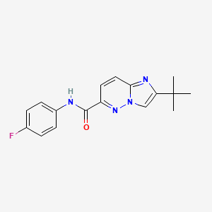 molecular formula C17H17FN4O B6461396 2-tert-butyl-N-(4-fluorophenyl)imidazo[1,2-b]pyridazine-6-carboxamide CAS No. 2549064-52-8