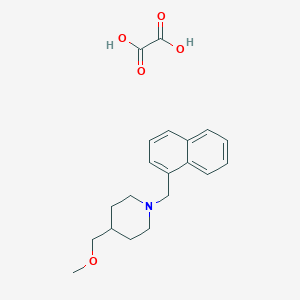 molecular formula C20H25NO5 B6461404 4-(methoxymethyl)-1-[(naphthalen-1-yl)methyl]piperidine; oxalic acid CAS No. 2549021-02-3