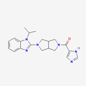 molecular formula C20H24N6O B6461410 2-[5-(1H-imidazole-4-carbonyl)-octahydropyrrolo[3,4-c]pyrrol-2-yl]-1-(propan-2-yl)-1H-1,3-benzodiazole CAS No. 2549051-57-0