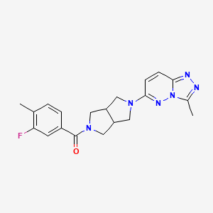 molecular formula C20H21FN6O B6461425 2-(3-fluoro-4-methylbenzoyl)-5-{3-methyl-[1,2,4]triazolo[4,3-b]pyridazin-6-yl}-octahydropyrrolo[3,4-c]pyrrole CAS No. 2549015-90-7