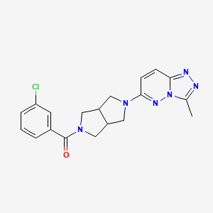 molecular formula C19H19ClN6O B6461453 2-(3-chlorobenzoyl)-5-{3-methyl-[1,2,4]triazolo[4,3-b]pyridazin-6-yl}-octahydropyrrolo[3,4-c]pyrrole CAS No. 2549045-49-8