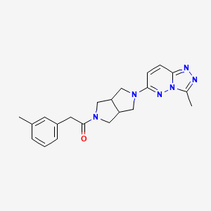 molecular formula C21H24N6O B6461461 1-(5-{3-methyl-[1,2,4]triazolo[4,3-b]pyridazin-6-yl}-octahydropyrrolo[3,4-c]pyrrol-2-yl)-2-(3-methylphenyl)ethan-1-one CAS No. 2549038-30-2