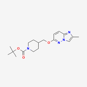 molecular formula C18H26N4O3 B6461469 tert-butyl 4-[({2-methylimidazo[1,2-b]pyridazin-6-yl}oxy)methyl]piperidine-1-carboxylate CAS No. 2549041-05-4