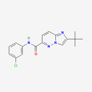 molecular formula C17H17ClN4O B6461478 2-tert-butyl-N-(3-chlorophenyl)imidazo[1,2-b]pyridazine-6-carboxamide CAS No. 2549013-59-2