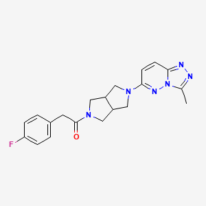 molecular formula C20H21FN6O B6461489 2-(4-fluorophenyl)-1-(5-{3-methyl-[1,2,4]triazolo[4,3-b]pyridazin-6-yl}-octahydropyrrolo[3,4-c]pyrrol-2-yl)ethan-1-one CAS No. 2549005-50-5