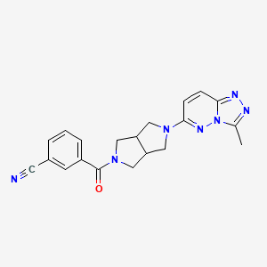 molecular formula C20H19N7O B6461492 3-(5-{3-methyl-[1,2,4]triazolo[4,3-b]pyridazin-6-yl}-octahydropyrrolo[3,4-c]pyrrole-2-carbonyl)benzonitrile CAS No. 2549022-27-5