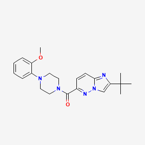 molecular formula C22H27N5O2 B6461497 1-{2-tert-butylimidazo[1,2-b]pyridazine-6-carbonyl}-4-(2-methoxyphenyl)piperazine CAS No. 2548985-78-8