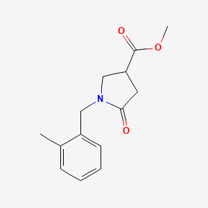 molecular formula C14H17NO3 B6461518 methyl 1-[(2-methylphenyl)methyl]-5-oxopyrrolidine-3-carboxylate CAS No. 2549024-58-8