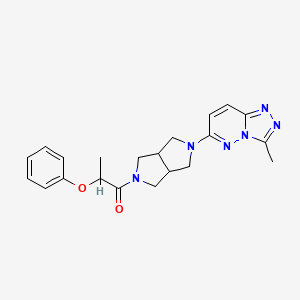 molecular formula C21H24N6O2 B6461521 1-(5-{3-methyl-[1,2,4]triazolo[4,3-b]pyridazin-6-yl}-octahydropyrrolo[3,4-c]pyrrol-2-yl)-2-phenoxypropan-1-one CAS No. 2548980-72-7