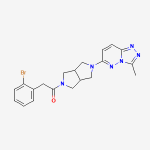 molecular formula C20H21BrN6O B6461540 2-(2-bromophenyl)-1-(5-{3-methyl-[1,2,4]triazolo[4,3-b]pyridazin-6-yl}-octahydropyrrolo[3,4-c]pyrrol-2-yl)ethan-1-one CAS No. 2548987-96-6