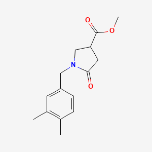 molecular formula C15H19NO3 B6461557 methyl 1-[(3,4-dimethylphenyl)methyl]-5-oxopyrrolidine-3-carboxylate CAS No. 2549010-23-1