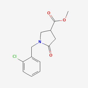 molecular formula C13H14ClNO3 B6461563 methyl 1-[(2-chlorophenyl)methyl]-5-oxopyrrolidine-3-carboxylate CAS No. 100380-82-3