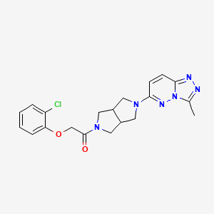 molecular formula C20H21ClN6O2 B6461582 2-(2-chlorophenoxy)-1-(5-{3-methyl-[1,2,4]triazolo[4,3-b]pyridazin-6-yl}-octahydropyrrolo[3,4-c]pyrrol-2-yl)ethan-1-one CAS No. 2548984-20-7