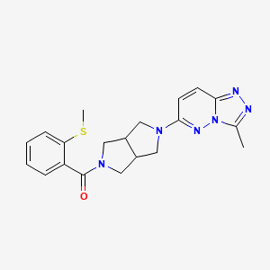 molecular formula C20H22N6OS B6461585 2-{3-methyl-[1,2,4]triazolo[4,3-b]pyridazin-6-yl}-5-[2-(methylsulfanyl)benzoyl]-octahydropyrrolo[3,4-c]pyrrole CAS No. 2548999-22-8