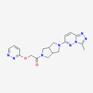 molecular formula C18H20N8O2 B6461586 1-(5-{3-methyl-[1,2,4]triazolo[4,3-b]pyridazin-6-yl}-octahydropyrrolo[3,4-c]pyrrol-2-yl)-2-(pyridazin-3-yloxy)ethan-1-one CAS No. 2549050-36-2