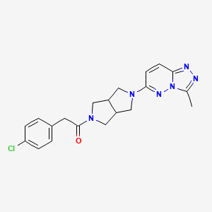 molecular formula C20H21ClN6O B6461590 2-(4-chlorophenyl)-1-(5-{3-methyl-[1,2,4]triazolo[4,3-b]pyridazin-6-yl}-octahydropyrrolo[3,4-c]pyrrol-2-yl)ethan-1-one CAS No. 2548995-90-8