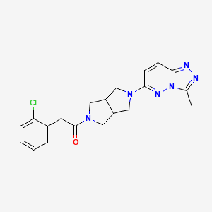molecular formula C20H21ClN6O B6461596 2-(2-chlorophenyl)-1-(5-{3-methyl-[1,2,4]triazolo[4,3-b]pyridazin-6-yl}-octahydropyrrolo[3,4-c]pyrrol-2-yl)ethan-1-one CAS No. 2549039-70-3