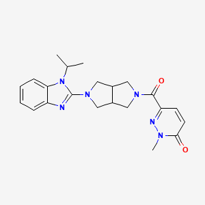 molecular formula C22H26N6O2 B6461602 2-methyl-6-{5-[1-(propan-2-yl)-1H-1,3-benzodiazol-2-yl]-octahydropyrrolo[3,4-c]pyrrole-2-carbonyl}-2,3-dihydropyridazin-3-one CAS No. 2548995-91-9