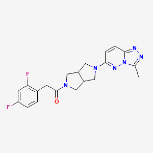 molecular formula C20H20F2N6O B6461609 2-(2,4-difluorophenyl)-1-(5-{3-methyl-[1,2,4]triazolo[4,3-b]pyridazin-6-yl}-octahydropyrrolo[3,4-c]pyrrol-2-yl)ethan-1-one CAS No. 2548980-57-8