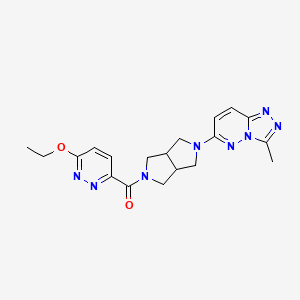 molecular formula C19H22N8O2 B6461632 3-ethoxy-6-(5-{3-methyl-[1,2,4]triazolo[4,3-b]pyridazin-6-yl}-octahydropyrrolo[3,4-c]pyrrole-2-carbonyl)pyridazine CAS No. 2548993-05-9