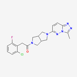 molecular formula C20H20ClFN6O B6461635 2-(2-chloro-6-fluorophenyl)-1-(5-{3-methyl-[1,2,4]triazolo[4,3-b]pyridazin-6-yl}-octahydropyrrolo[3,4-c]pyrrol-2-yl)ethan-1-one CAS No. 2549022-49-1