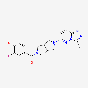 molecular formula C20H21FN6O2 B6461642 2-(3-fluoro-4-methoxybenzoyl)-5-{3-methyl-[1,2,4]triazolo[4,3-b]pyridazin-6-yl}-octahydropyrrolo[3,4-c]pyrrole CAS No. 2548985-66-4