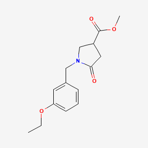 molecular formula C15H19NO4 B6461667 methyl 1-[(3-ethoxyphenyl)methyl]-5-oxopyrrolidine-3-carboxylate CAS No. 2549053-39-4