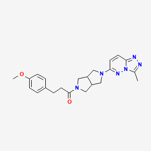 molecular formula C22H26N6O2 B6461673 3-(4-methoxyphenyl)-1-(5-{3-methyl-[1,2,4]triazolo[4,3-b]pyridazin-6-yl}-octahydropyrrolo[3,4-c]pyrrol-2-yl)propan-1-one CAS No. 2549003-55-4