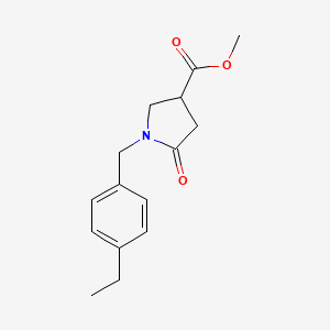 molecular formula C15H19NO3 B6461703 methyl 1-[(4-ethylphenyl)methyl]-5-oxopyrrolidine-3-carboxylate CAS No. 2549039-56-5