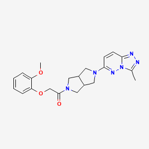 molecular formula C21H24N6O3 B6461710 2-(2-methoxyphenoxy)-1-(5-{3-methyl-[1,2,4]triazolo[4,3-b]pyridazin-6-yl}-octahydropyrrolo[3,4-c]pyrrol-2-yl)ethan-1-one CAS No. 2549019-75-0