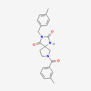 molecular formula C22H23N3O3 B6461712 7-(3-methylbenzoyl)-3-[(4-methylphenyl)methyl]-1,3,7-triazaspiro[4.4]nonane-2,4-dione CAS No. 2549034-65-1