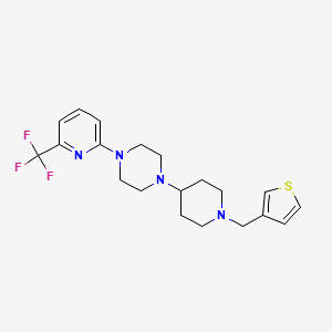 molecular formula C20H25F3N4S B6461717 1-{1-[(thiophen-3-yl)methyl]piperidin-4-yl}-4-[6-(trifluoromethyl)pyridin-2-yl]piperazine CAS No. 2548977-10-0