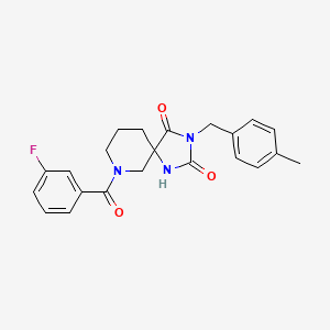 molecular formula C22H22FN3O3 B6461718 7-(3-fluorobenzoyl)-3-[(4-methylphenyl)methyl]-1,3,7-triazaspiro[4.5]decane-2,4-dione CAS No. 2548980-35-2
