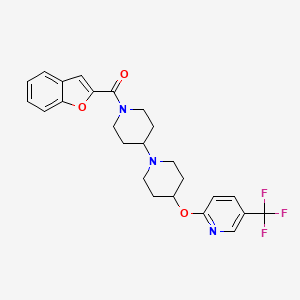 molecular formula C25H26F3N3O3 B6461723 1'-(1-benzofuran-2-carbonyl)-4-{[5-(trifluoromethyl)pyridin-2-yl]oxy}-1,4'-bipiperidine CAS No. 2549042-54-6