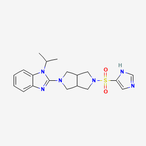 molecular formula C19H24N6O2S B6461732 2-[5-(1H-imidazole-4-sulfonyl)-octahydropyrrolo[3,4-c]pyrrol-2-yl]-1-(propan-2-yl)-1H-1,3-benzodiazole CAS No. 2549018-07-5