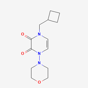 molecular formula C13H19N3O3 B6461766 1-(cyclobutylmethyl)-4-(morpholin-4-yl)-1,2,3,4-tetrahydropyrazine-2,3-dione CAS No. 2549052-69-7