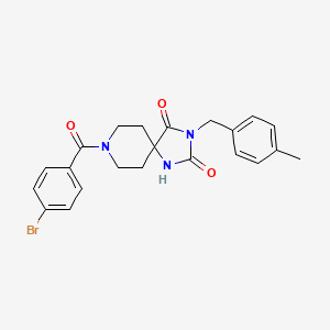 molecular formula C22H22BrN3O3 B6461775 8-(4-bromobenzoyl)-3-[(4-methylphenyl)methyl]-1,3,8-triazaspiro[4.5]decane-2,4-dione CAS No. 2549020-25-7