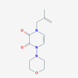 molecular formula C12H17N3O3 B6461792 1-(2-methylprop-2-en-1-yl)-4-(morpholin-4-yl)-1,2,3,4-tetrahydropyrazine-2,3-dione CAS No. 2549065-08-7