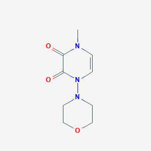 molecular formula C9H13N3O3 B6461797 1-methyl-4-(morpholin-4-yl)-1,2,3,4-tetrahydropyrazine-2,3-dione CAS No. 2549002-69-7