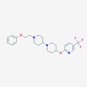 molecular formula C24H30F3N3O2 B6461814 1'-(2-phenoxyethyl)-4-{[5-(trifluoromethyl)pyridin-2-yl]oxy}-1,4'-bipiperidine CAS No. 2548991-64-4