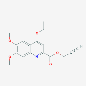 molecular formula C17H17NO5 B6461826 prop-2-yn-1-yl 4-ethoxy-6,7-dimethoxyquinoline-2-carboxylate CAS No. 2549025-96-7