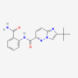 molecular formula C18H19N5O2 B6461858 2-tert-butyl-N-(2-carbamoylphenyl)imidazo[1,2-b]pyridazine-6-carboxamide CAS No. 2549020-95-1