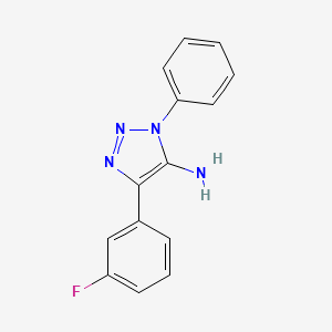 molecular formula C14H11FN4 B6461860 4-(3-fluorophenyl)-1-phenyl-1H-1,2,3-triazol-5-amine CAS No. 1839480-52-2