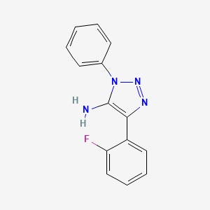 molecular formula C14H11FN4 B6461863 4-(2-fluorophenyl)-1-phenyl-1H-1,2,3-triazol-5-amine CAS No. 1839480-51-1