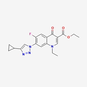 molecular formula C19H19FN4O3 B6461872 ethyl 7-(4-cyclopropyl-1H-1,2,3-triazol-1-yl)-1-ethyl-6-fluoro-4-oxo-1,4-dihydroquinoline-3-carboxylate CAS No. 2387929-80-6