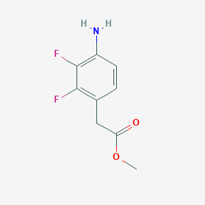 molecular formula C9H9F2NO2 B064619 甲基(4-氨基-2,3-二氟苯基)乙酸酯 CAS No. 192650-56-9