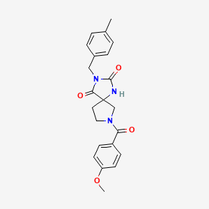 molecular formula C22H23N3O4 B6461916 7-(4-methoxybenzoyl)-3-[(4-methylphenyl)methyl]-1,3,7-triazaspiro[4.4]nonane-2,4-dione CAS No. 2321990-03-6