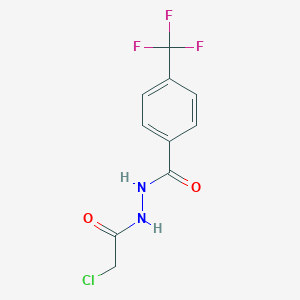 molecular formula C10H8ClF3N2O2 B6461936 N'-(2-chloroacetyl)-4-(trifluoromethyl)benzohydrazide CAS No. 1554689-09-6